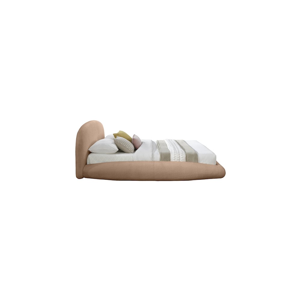 Genesis Beige Teddy Fabric King Bed. Picture 3