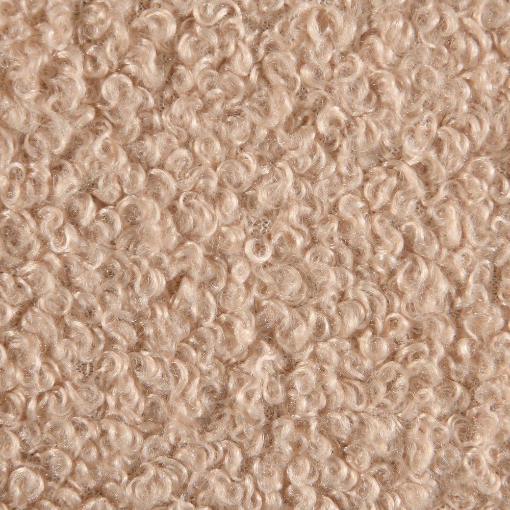 Genesis Beige Teddy Fabric Queen Bed. Picture 4