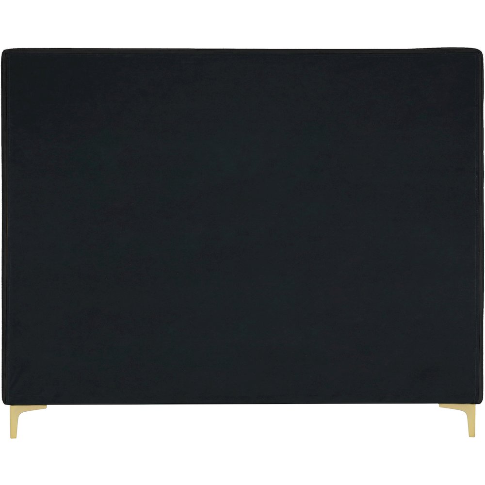 Geri Black Velvet Queen Bed. Picture 10