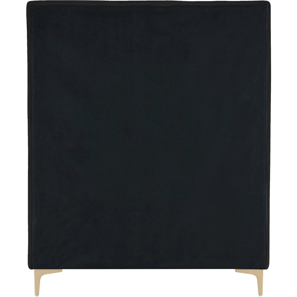 Geri Black Velvet Twin Bed. Picture 10