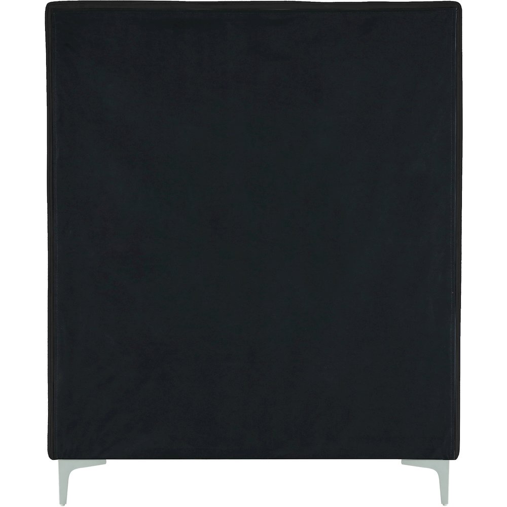 Geri Black Velvet Twin Bed. Picture 11
