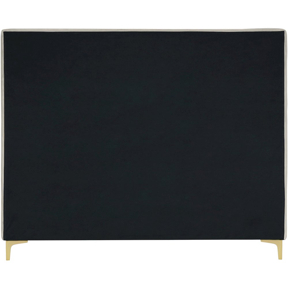 Geri Cream Velvet Queen Bed. Picture 10