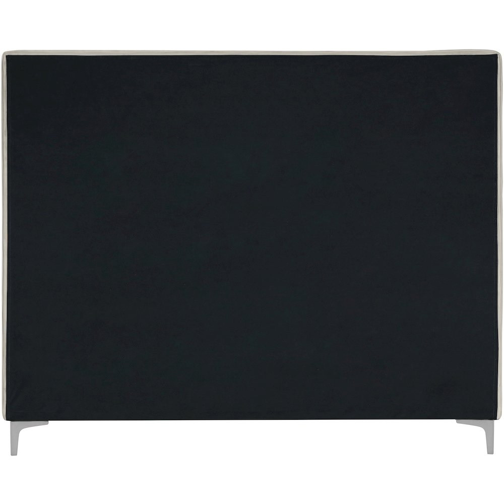 Geri Cream Velvet Queen Bed. Picture 11