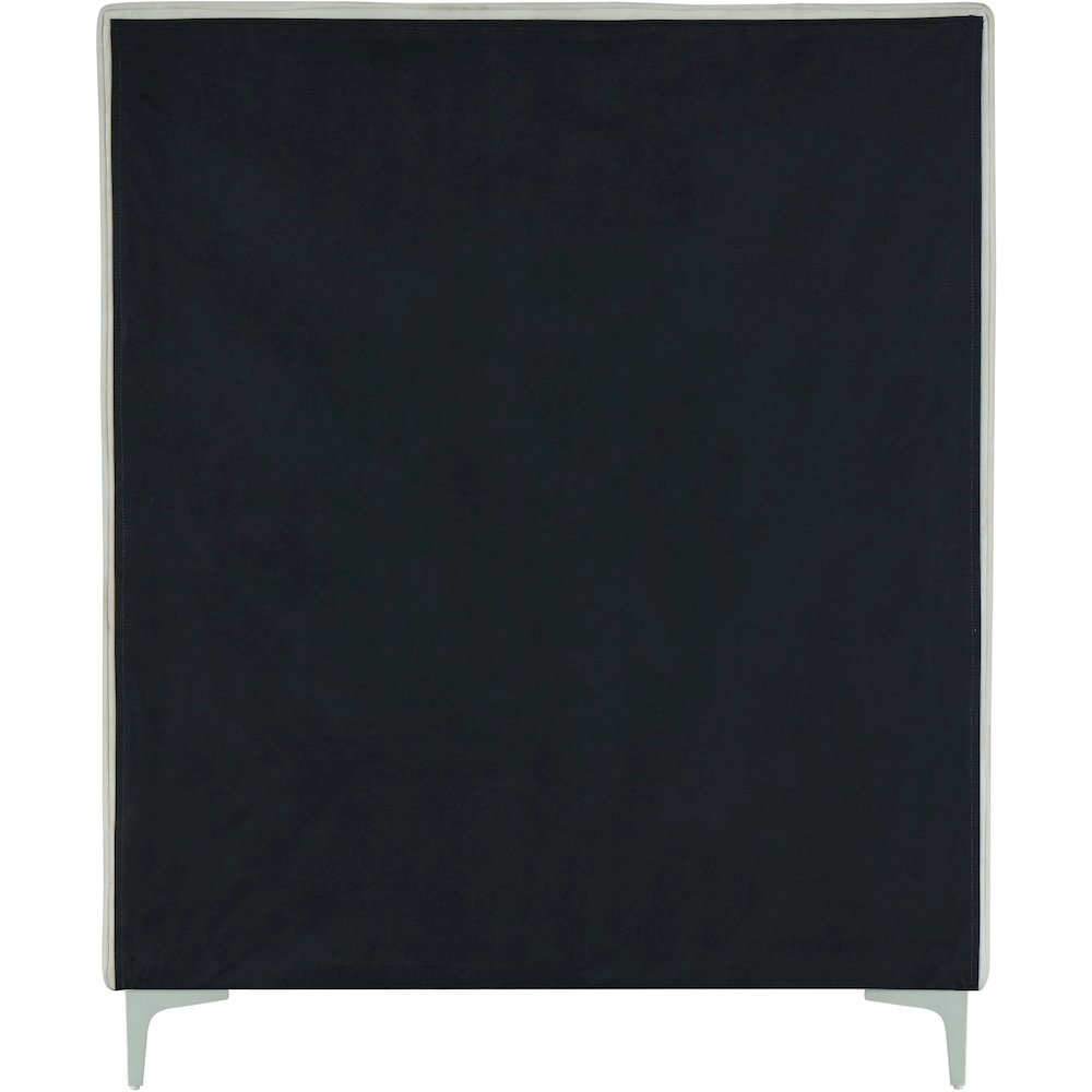 Geri Cream Velvet Twin Bed. Picture 11