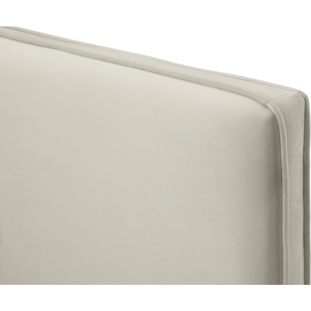 Geri Cream Velvet Twin Bed. Picture 12