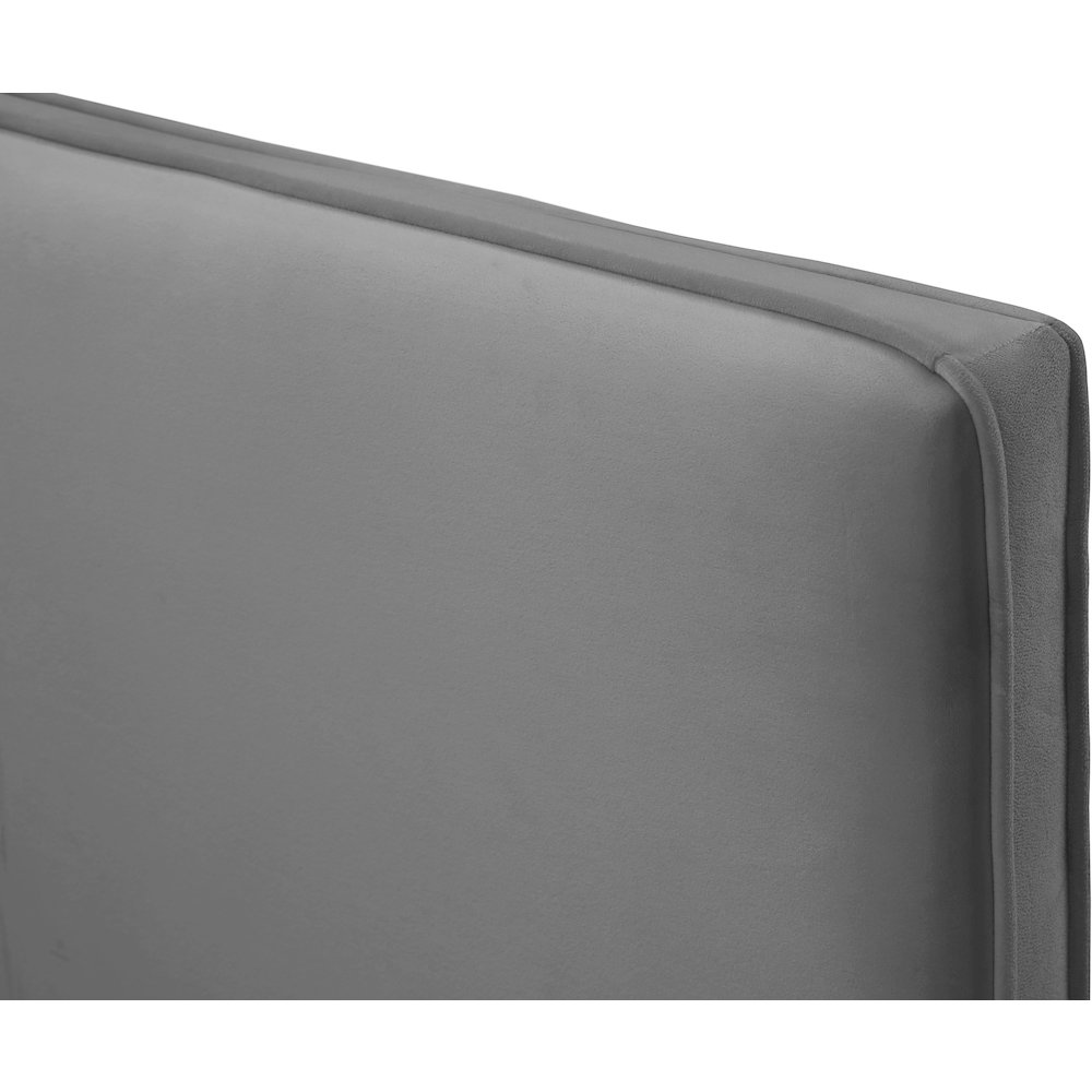 Geri Grey Velvet King Bed. Picture 12