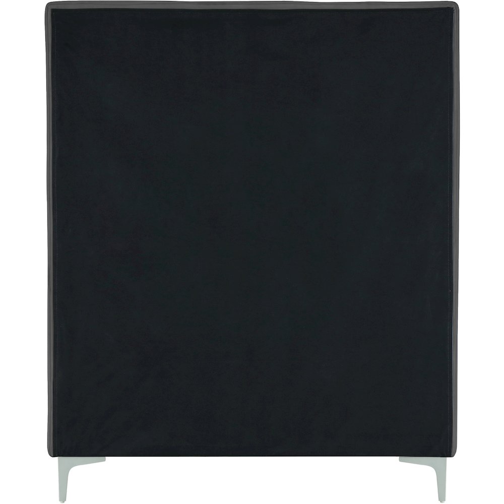 Geri Grey Velvet Twin Bed. Picture 11