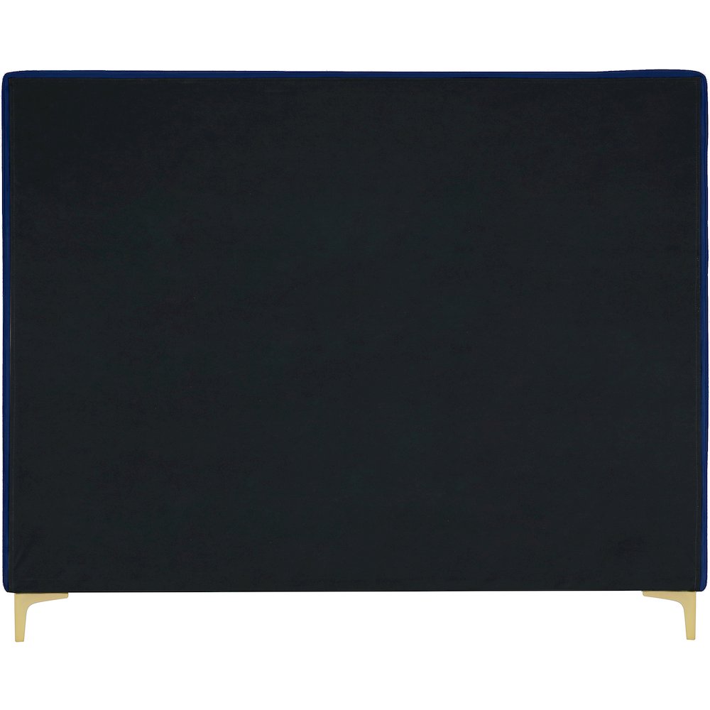 Geri Navy Velvet King Bed. Picture 10