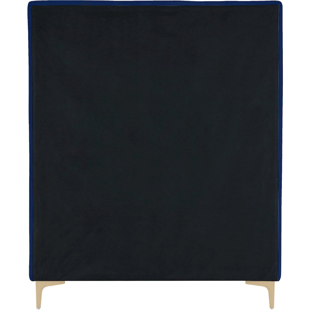 Geri Navy Velvet Twin Bed. Picture 10