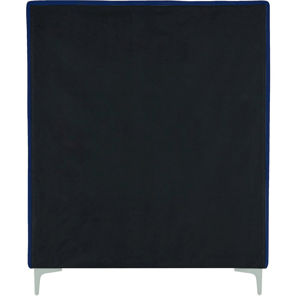 Geri Navy Velvet Twin Bed. Picture 11