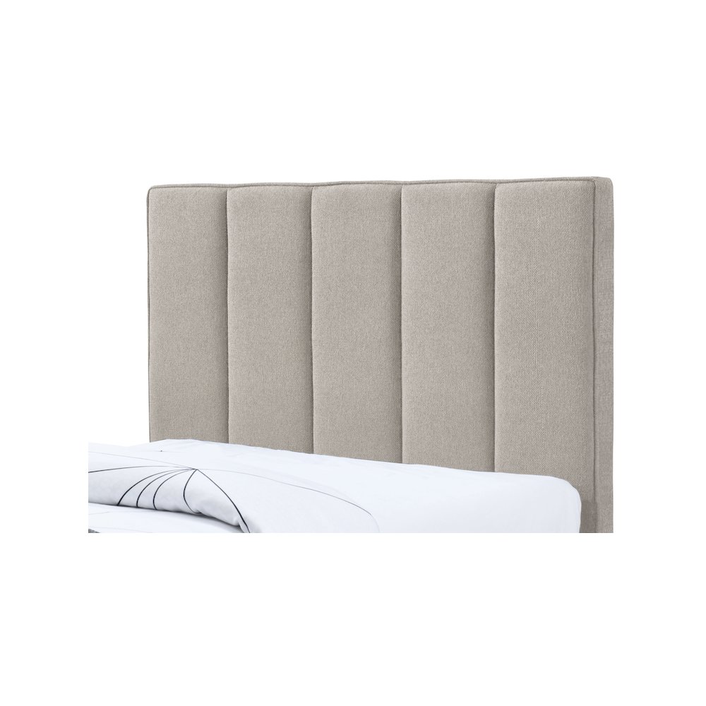 Harper Beige Linen Textured Fabric Twin Trundle Bed. Picture 6