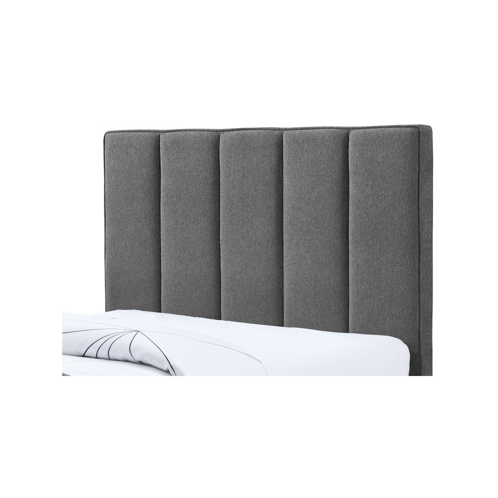 Harper Grey Linen Textured Fabric Twin Trundle Bed. Picture 6