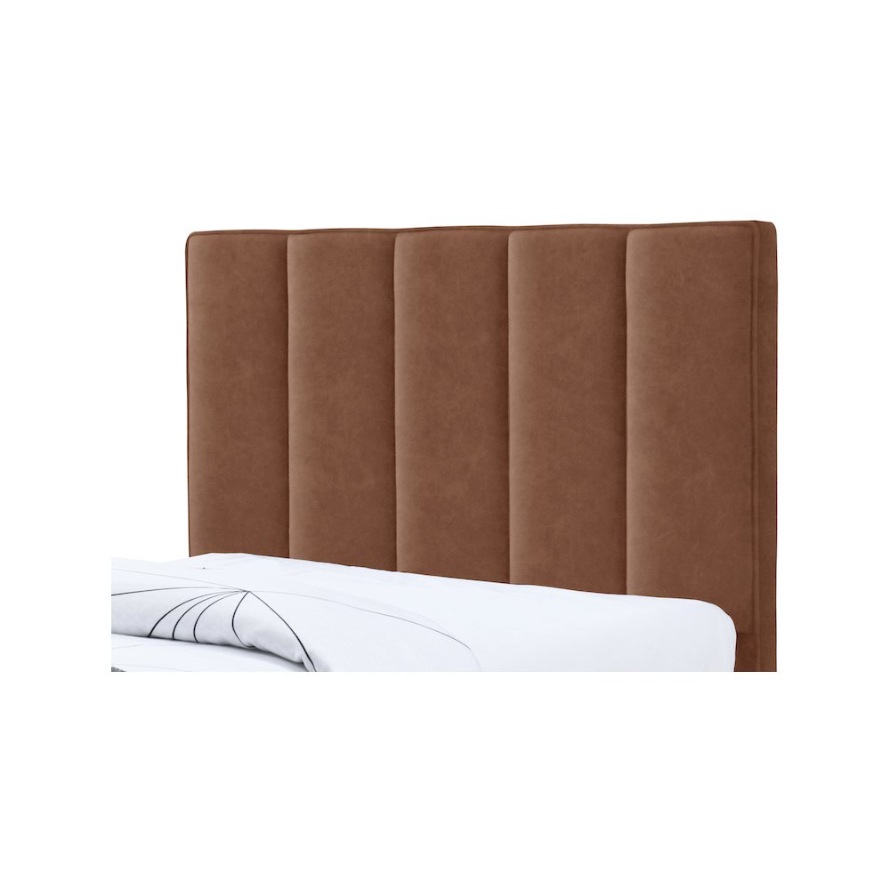 Hudson Cognac Vegan Leather Twin Trundle Bed. Picture 6