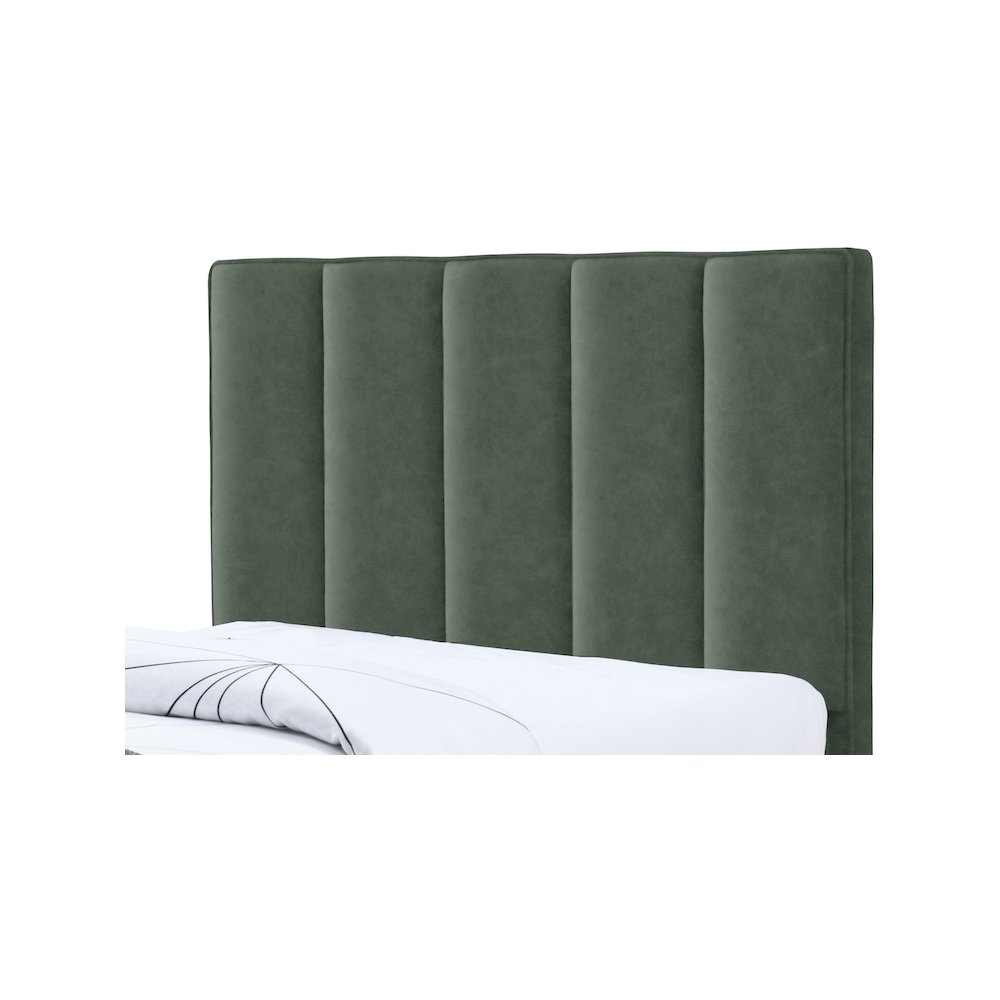 Hudson Green Vegan Leather Twin Trundle Bed. Picture 6