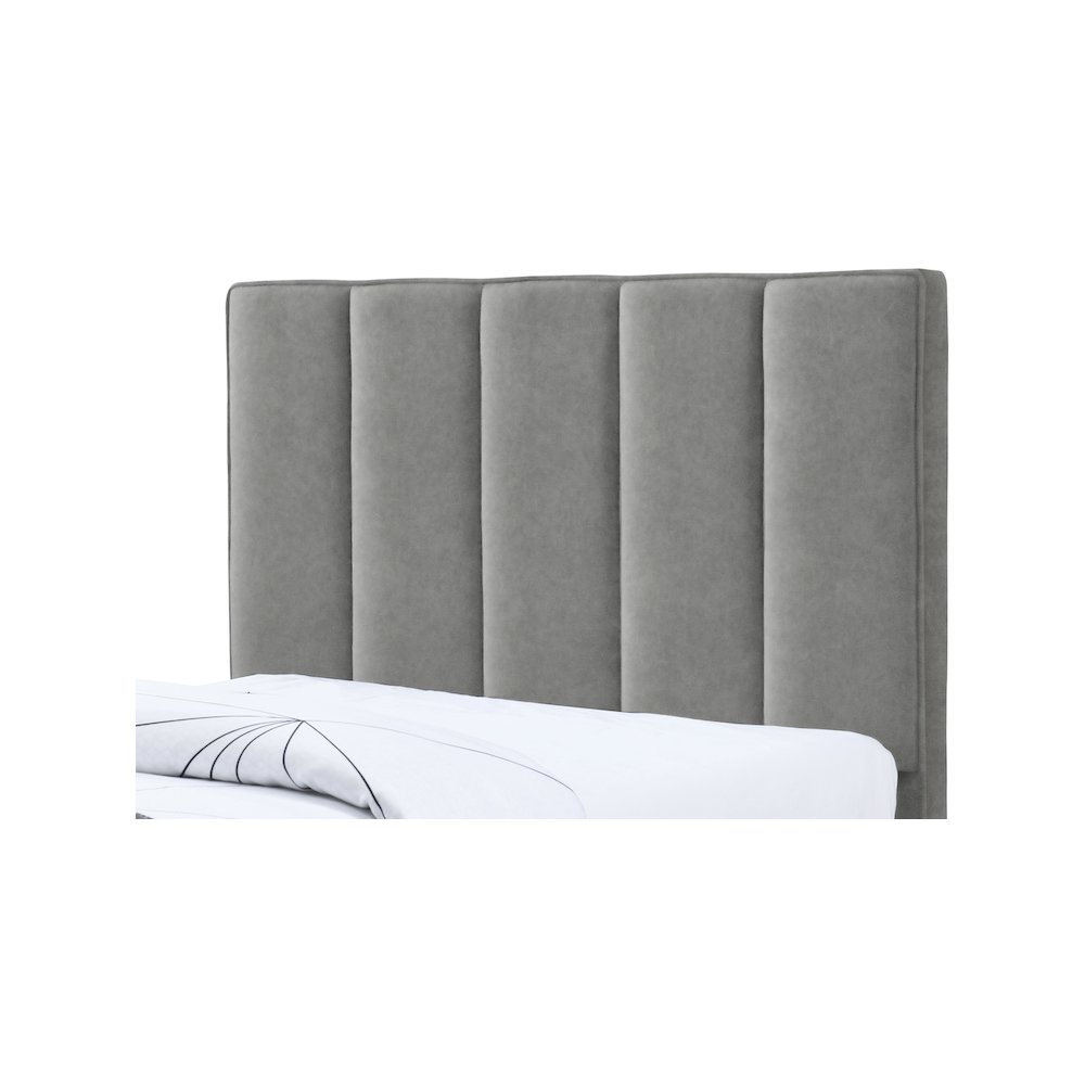 Hudson Grey Vegan Leather Twin Trundle Bed. Picture 6