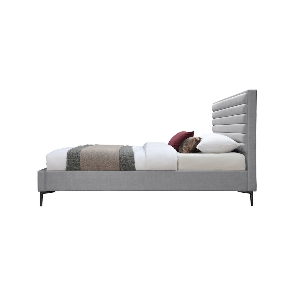 Hunter Grey Linen Textured Full Bed. Picture 4