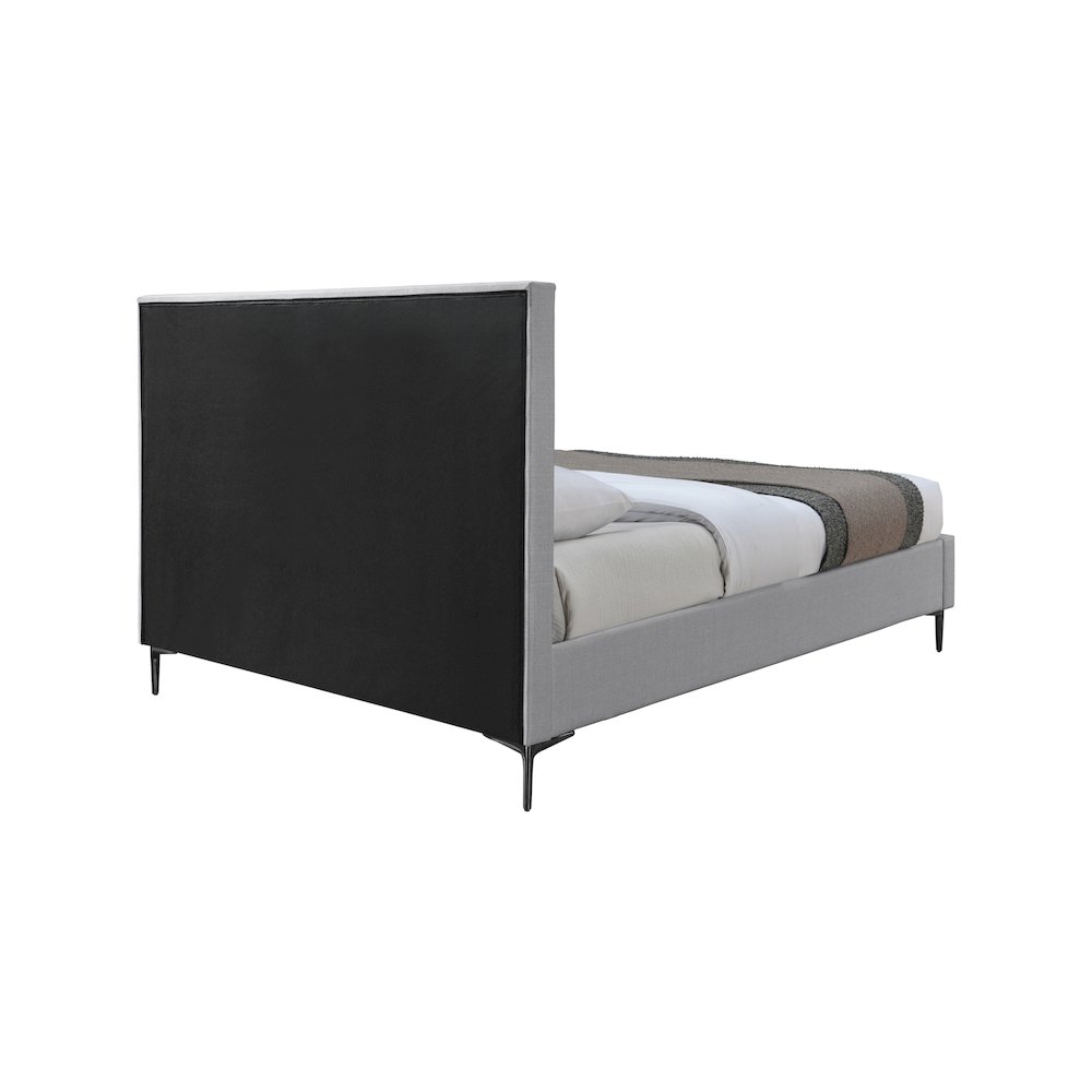 Hunter Grey Linen Textured Full Bed. Picture 6