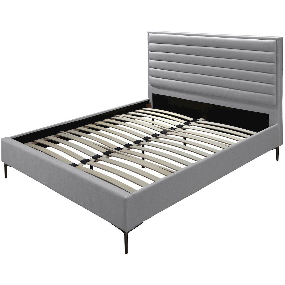 Hunter Grey Linen Textured Queen Bed. Picture 7
