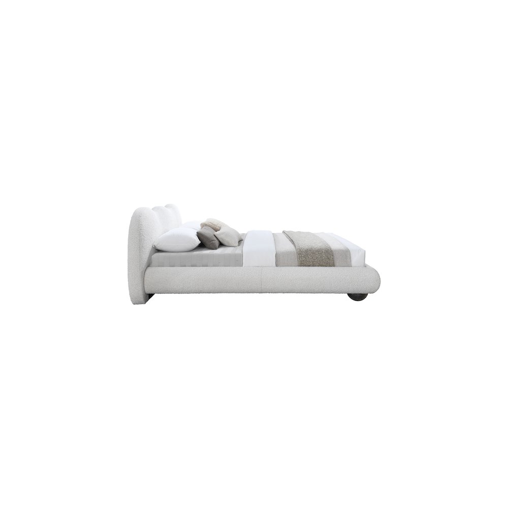 Hyde Cream Boucle Fabric Full Bed. Picture 7
