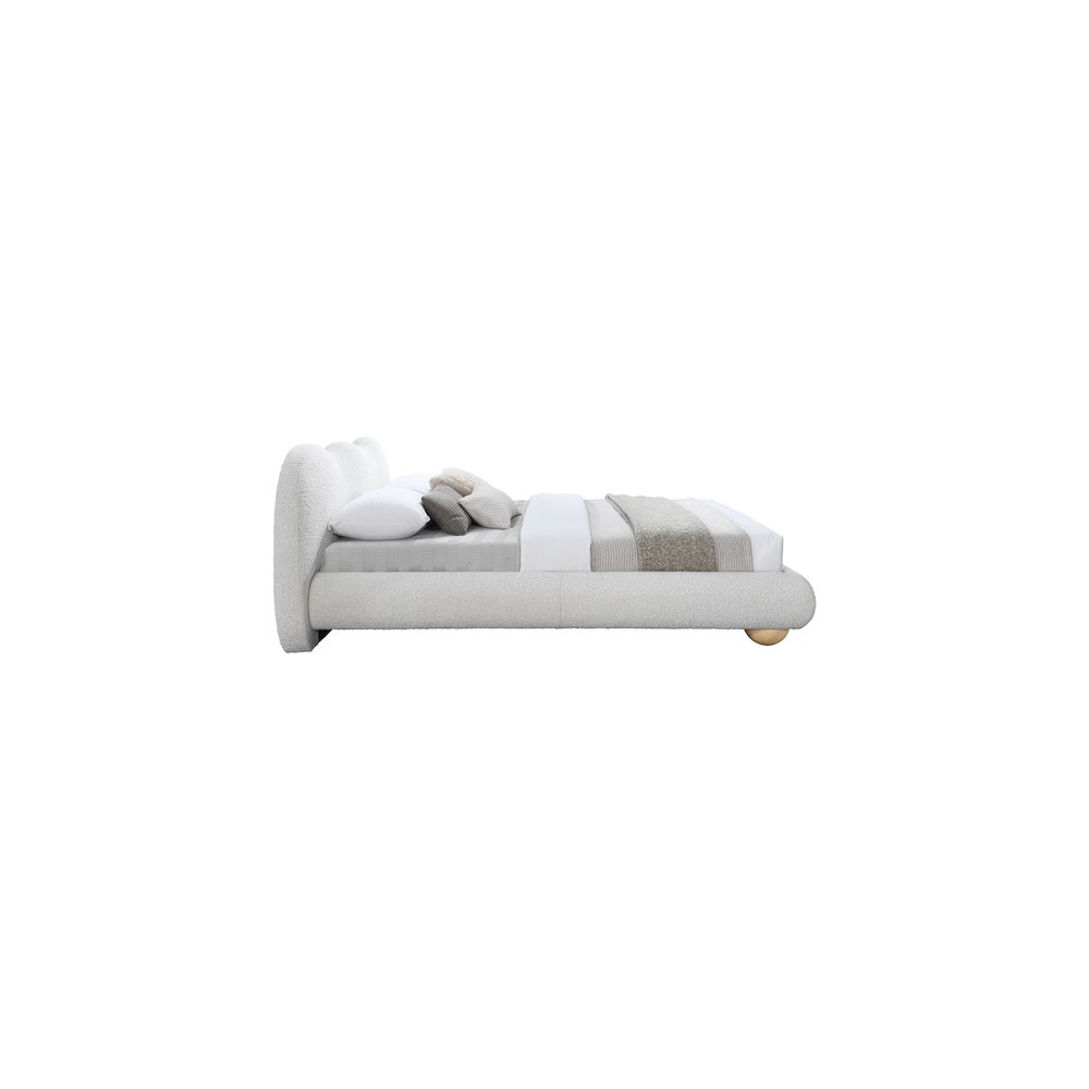 Hyde Cream Boucle Fabric King Bed. Picture 6