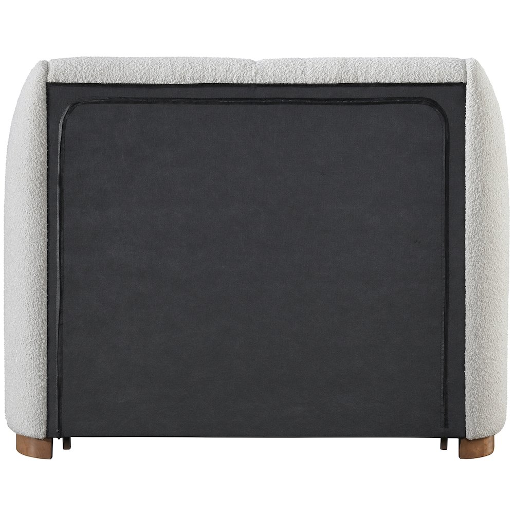 Jardin Cream Boucle Fabric Twin Bed. Picture 3