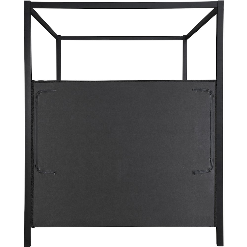 Kelly Black Boucle Fabric Full Bed. Picture 4