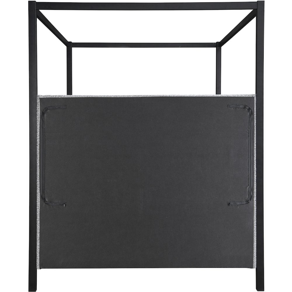 Kelly Grey Boucle Fabric King Bed. Picture 4