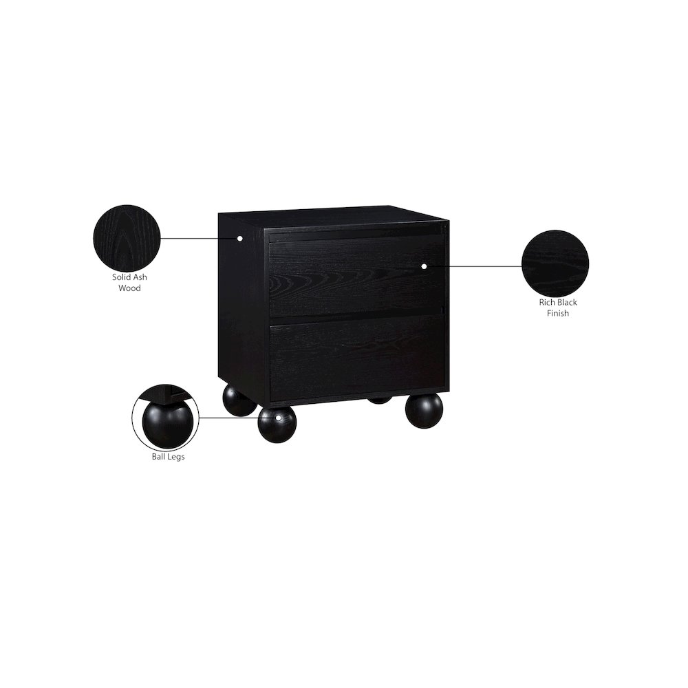 Kent Black Night Stand. Picture 9