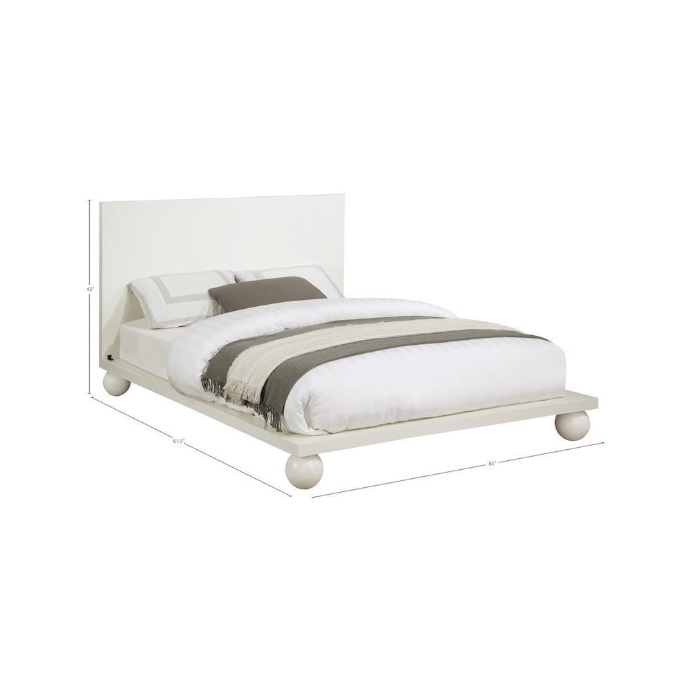 Kent Cream Queen Bed. Picture 7
