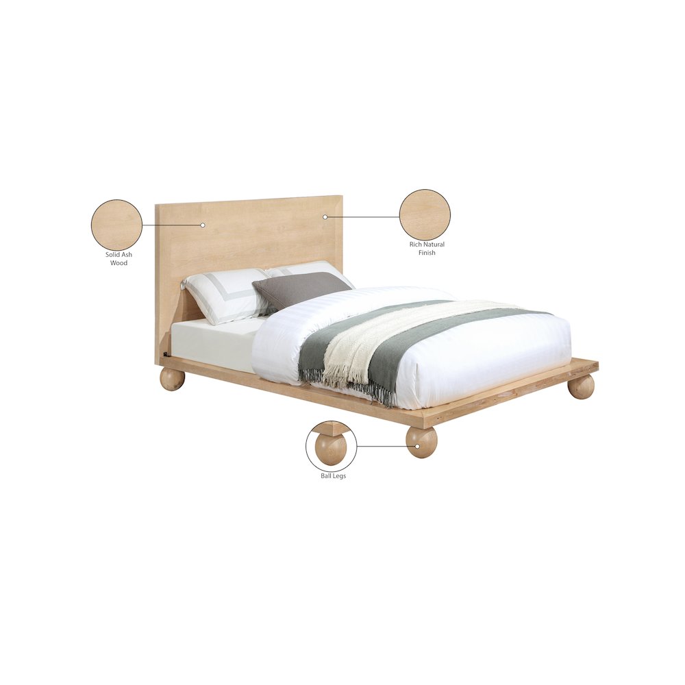 Kent Natural Queen Bed. Picture 8