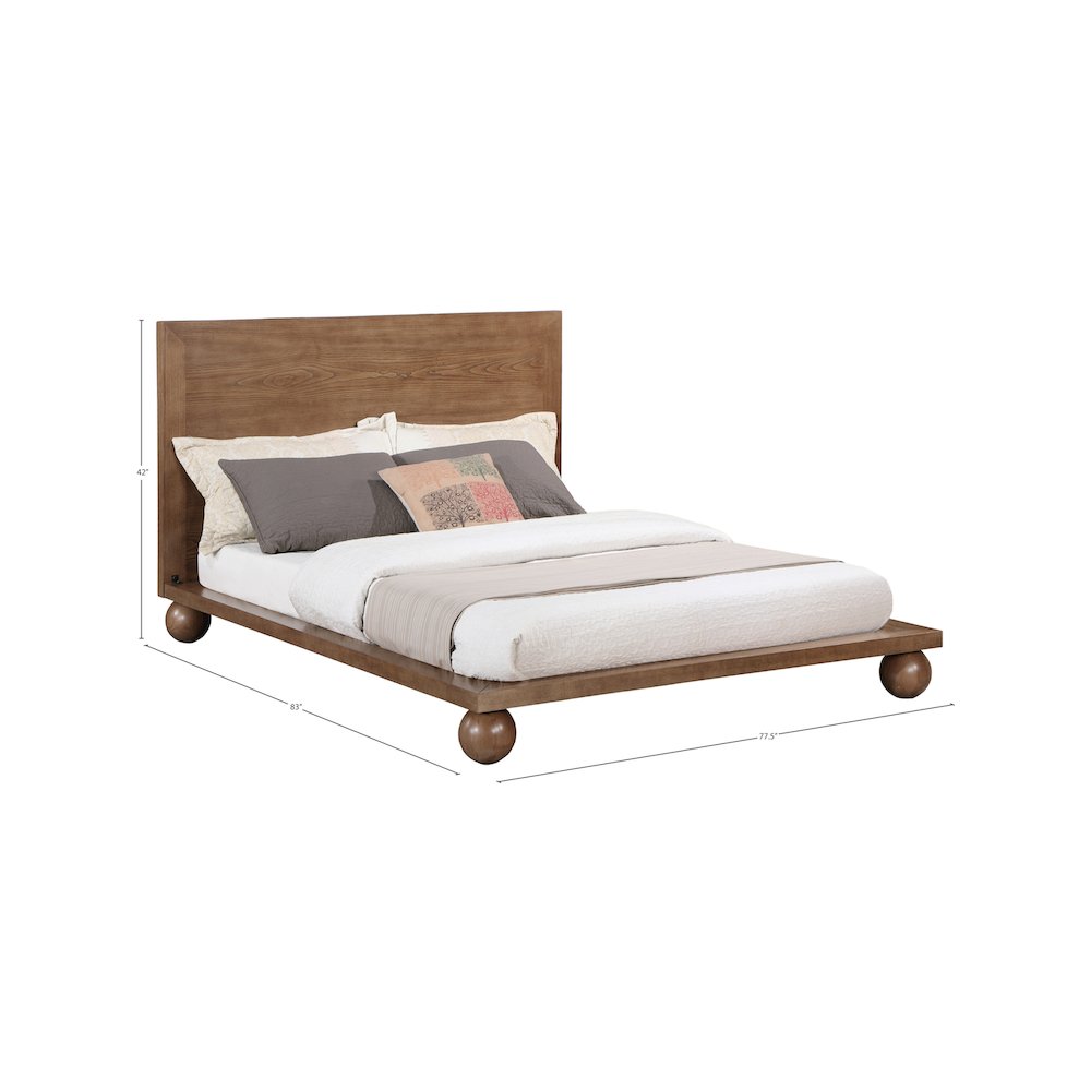 Kent Walnut King Bed. Picture 8