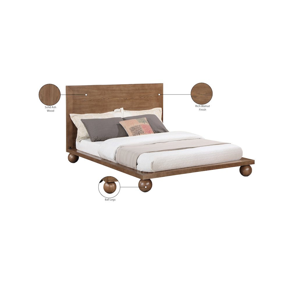 Kent Walnut King Bed. Picture 9