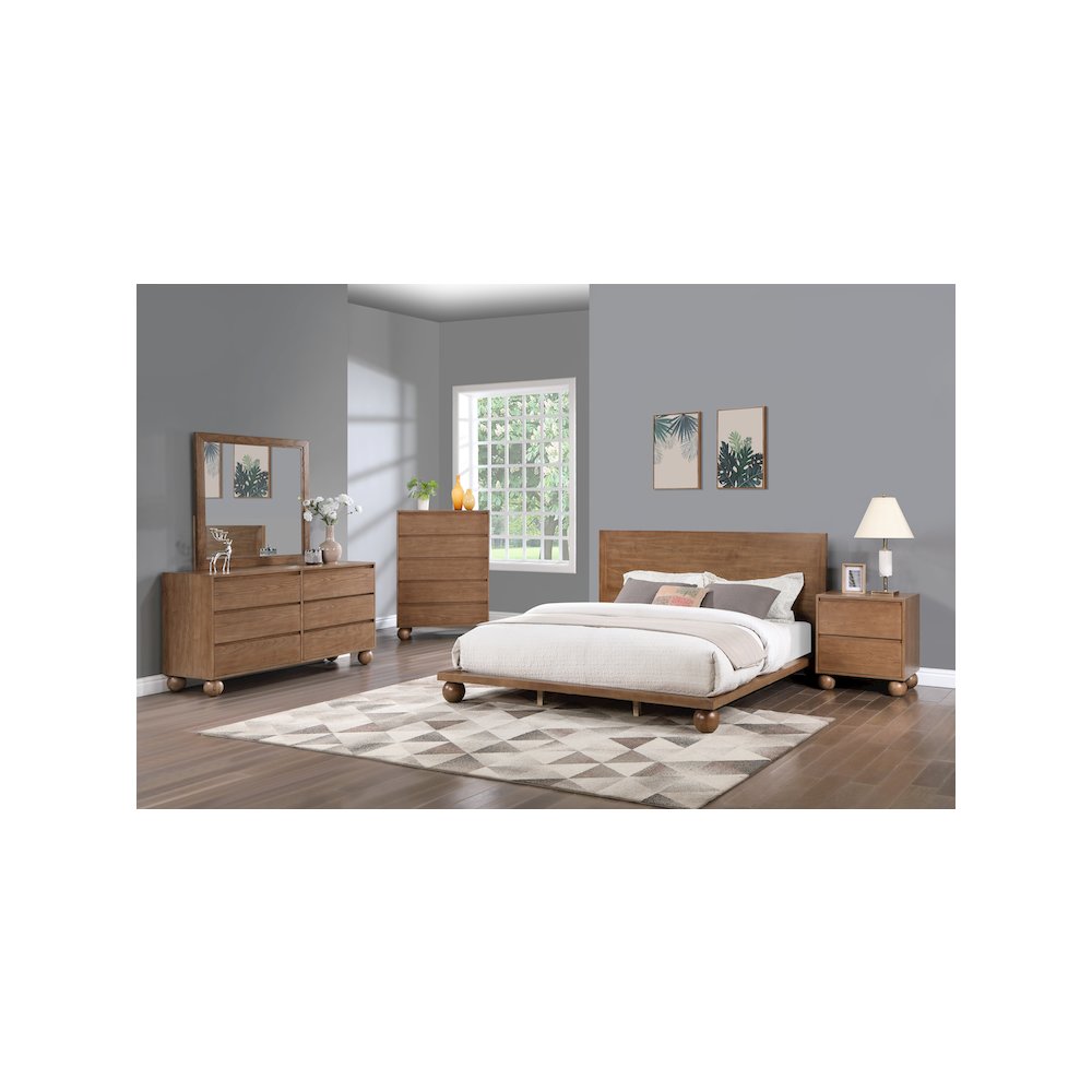Kent Walnut King Bed. Picture 7