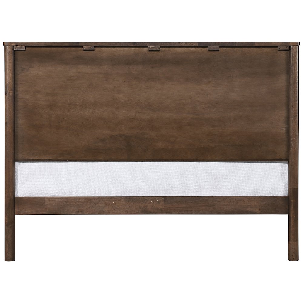 Kivo Walnut Solid Wood King Bed. Picture 3