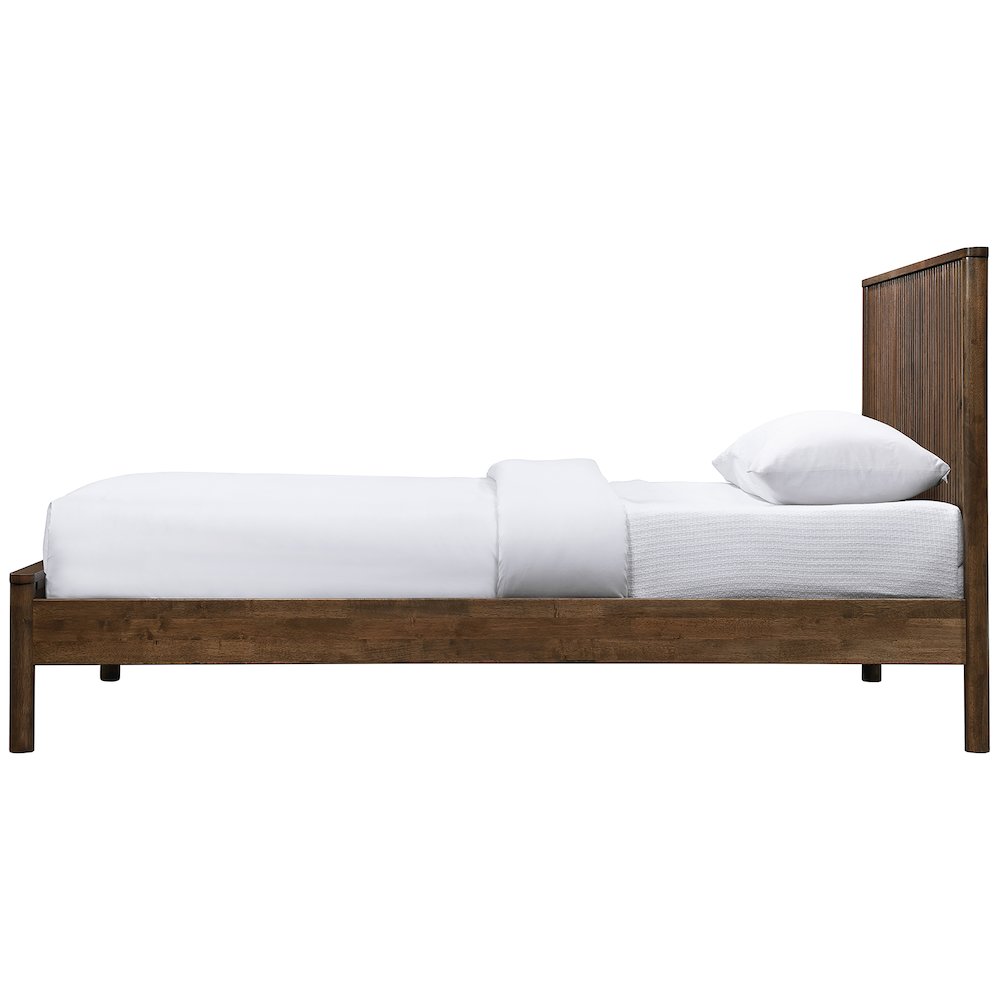 Kivo Walnut Solid Wood Twin Bed. Picture 8