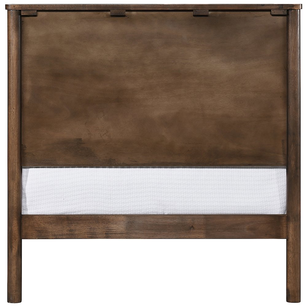 Kivo Walnut Solid Wood Twin Bed. Picture 3