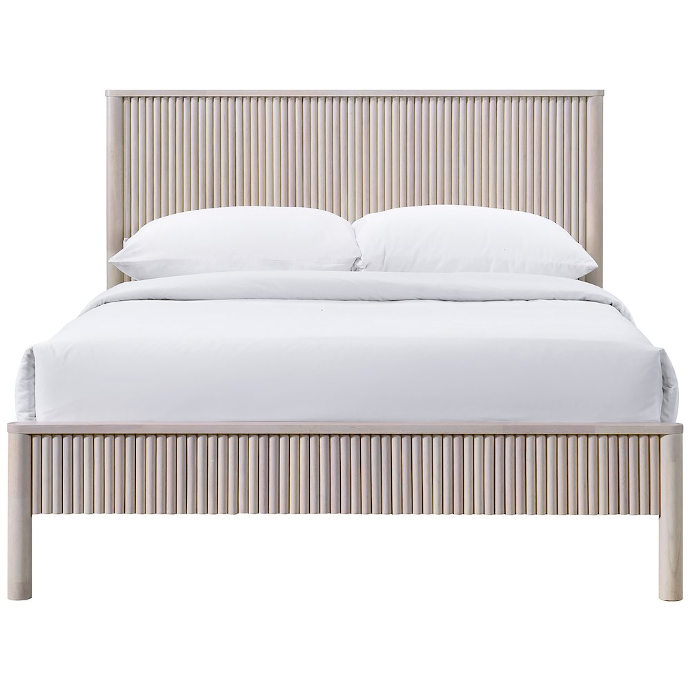 Kivo Natural Solid Wood Full Bed. Picture 2