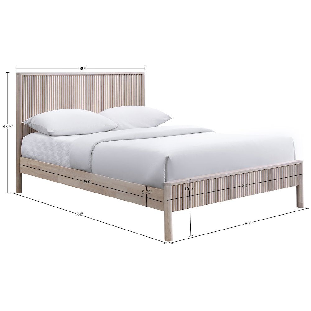 Kivo Natural Solid Wood King Bed. Picture 5