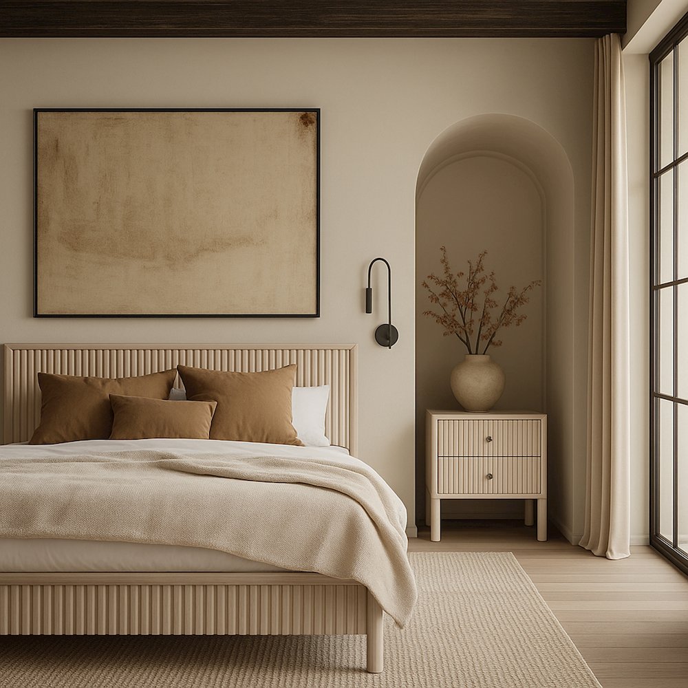 Kivo Natural Solid Wood King Bed. Picture 7