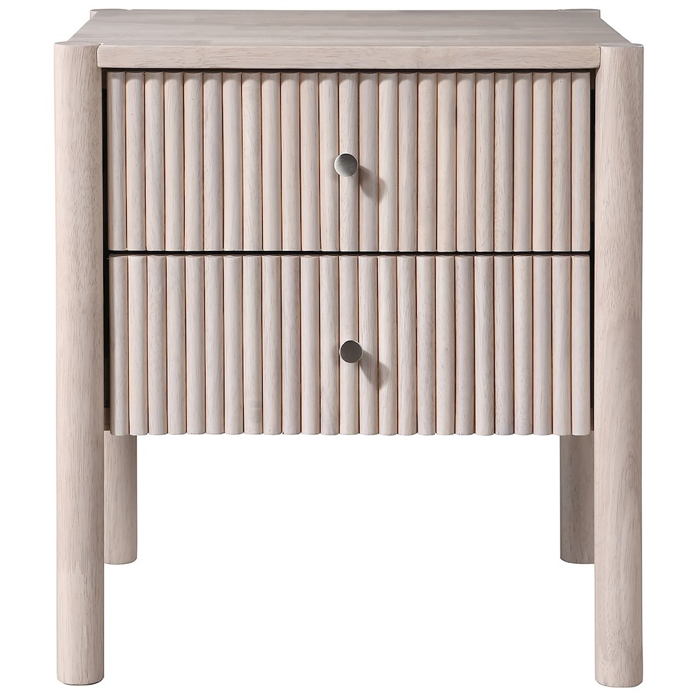 Kivo Natural Solid Wood Nightstand. Picture 2