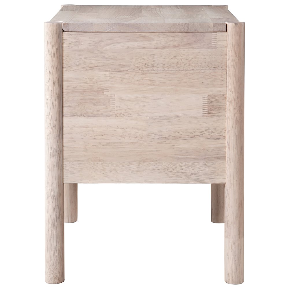 Kivo Natural Solid Wood Nightstand. Picture 4