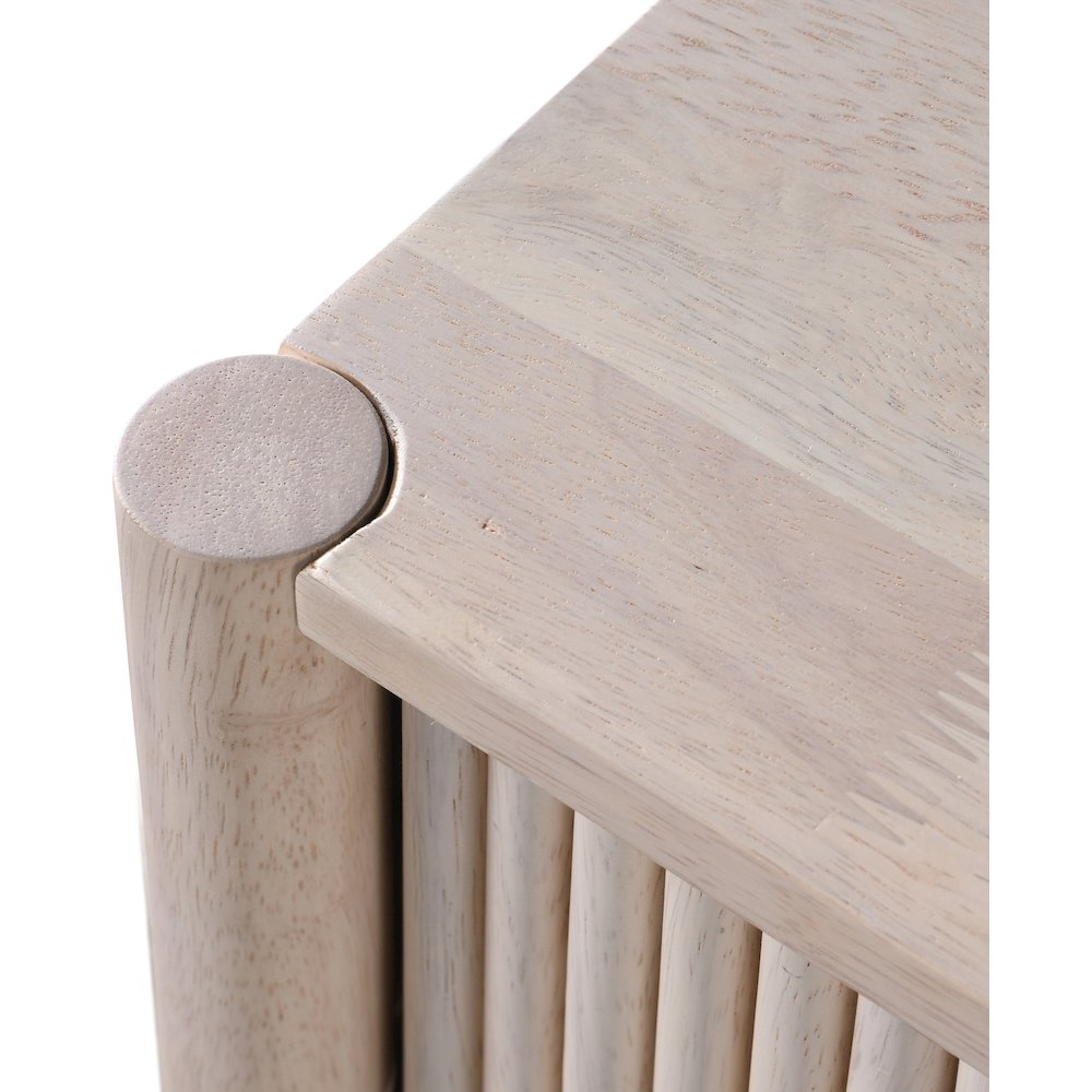 Kivo Natural Solid Wood Nightstand. Picture 9