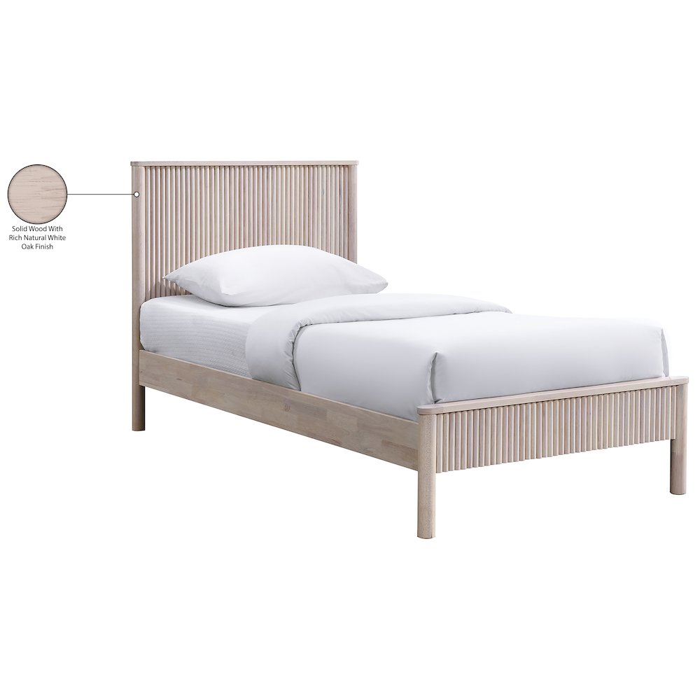Kivo Natural Solid Wood Twin Bed. Picture 6