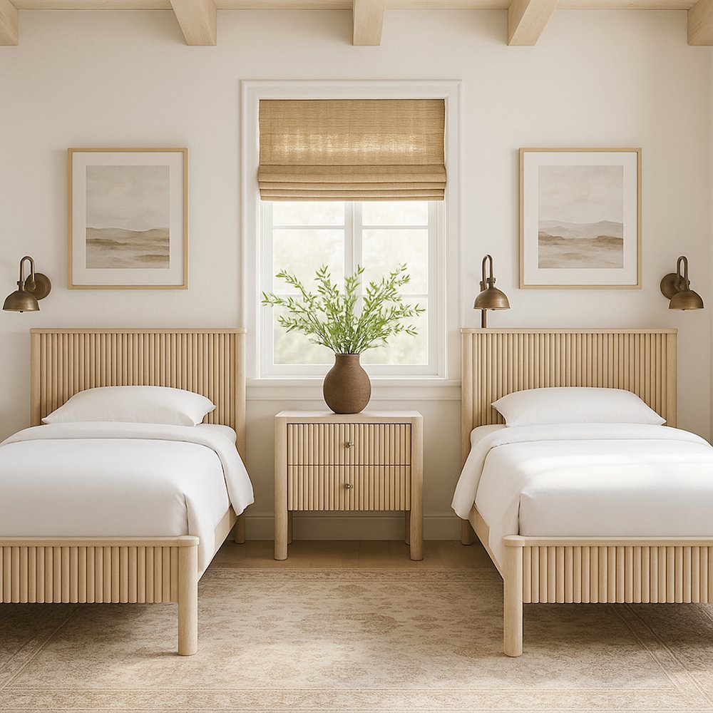 Kivo Natural Solid Wood Twin Bed. Picture 7