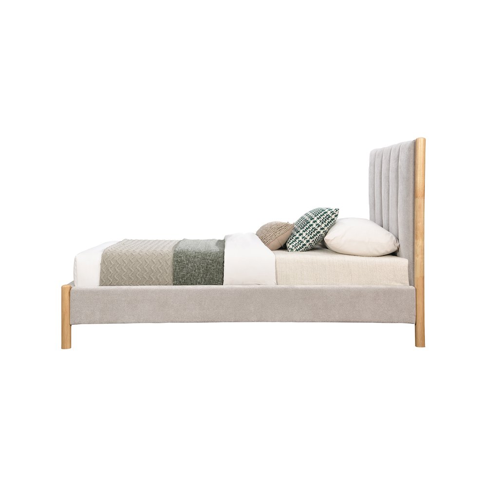 Kona Grey Polyester Fabric Twin Bed. Picture 3