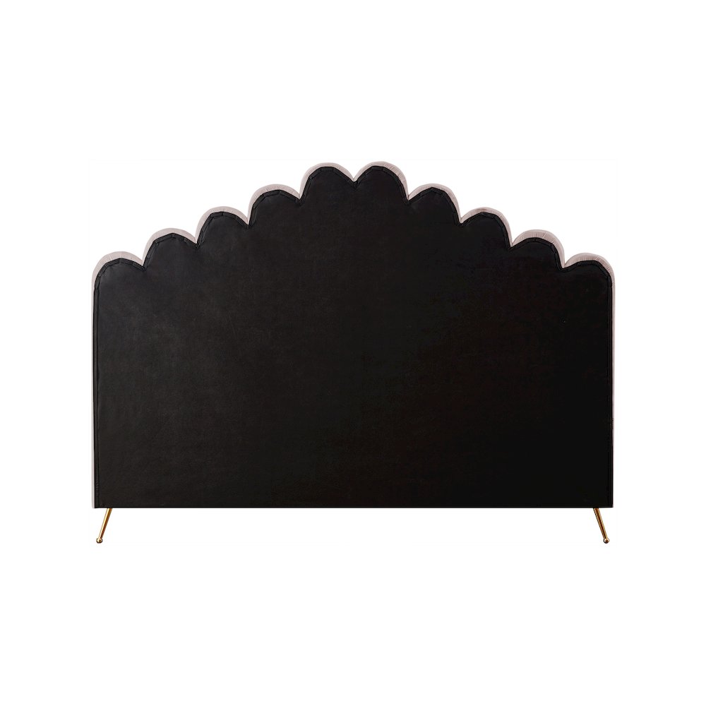 Lily Pink Velvet King Bed. Picture 4