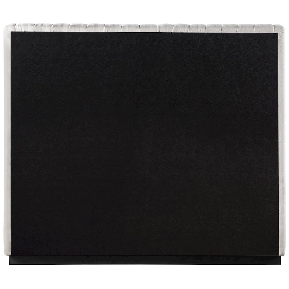 Logan Beige Linen Textured Fabric Queen Bed. Picture 4