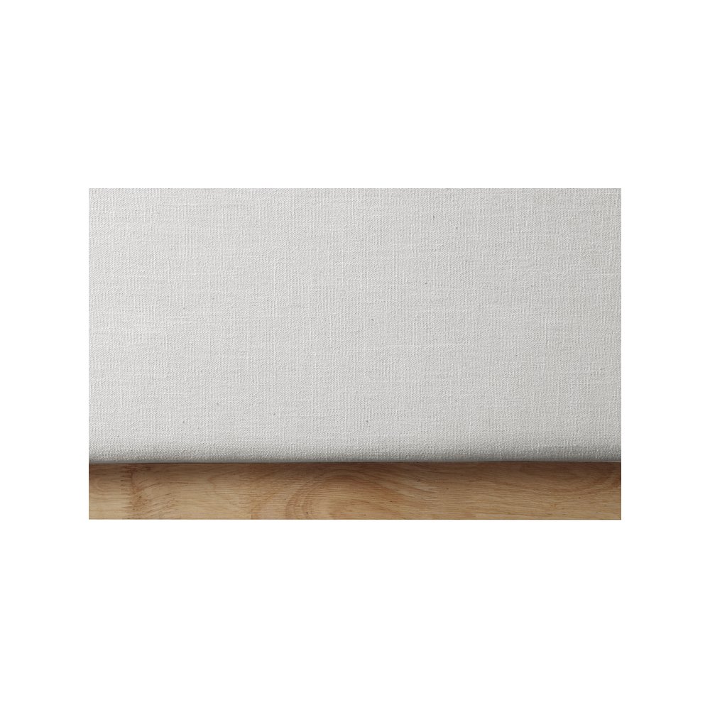 Logan Cream Linen Textured Fabric Full Bed. Picture 6