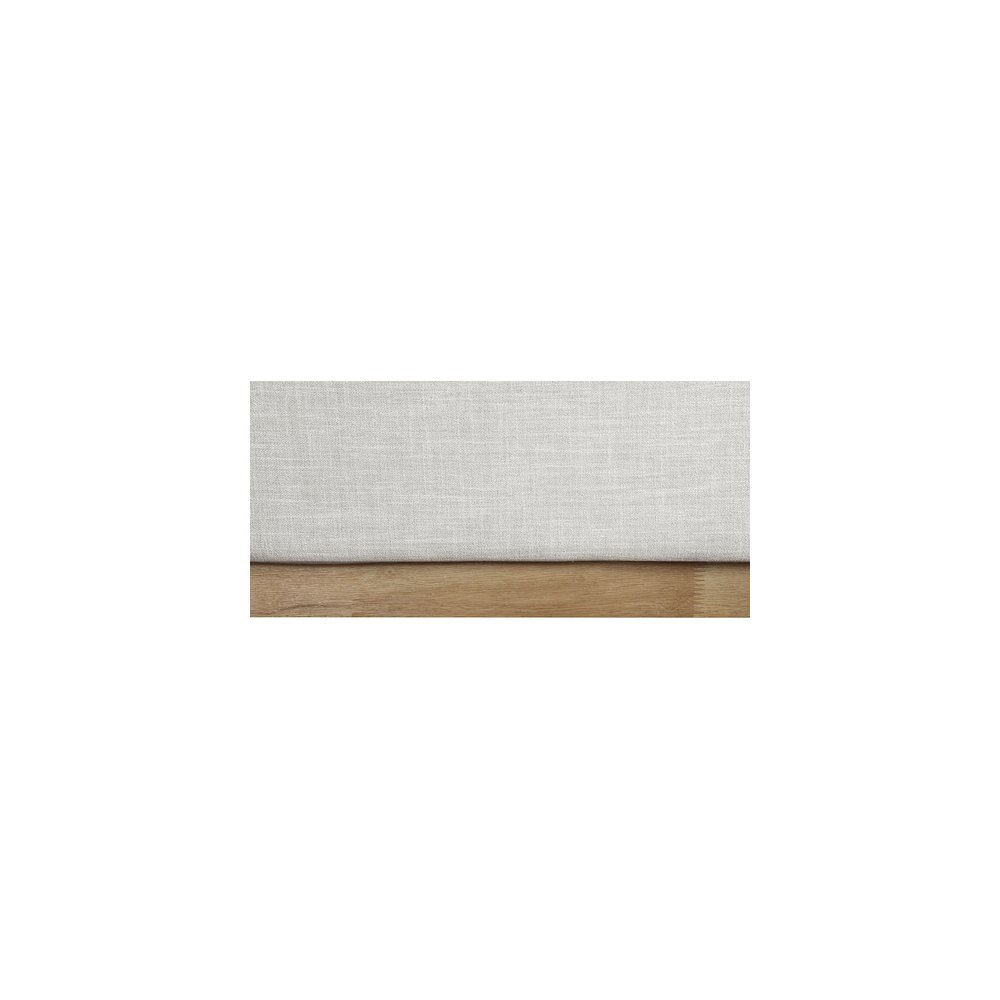 Logan Cream Linen Textured Fabric King Bed. Picture 6