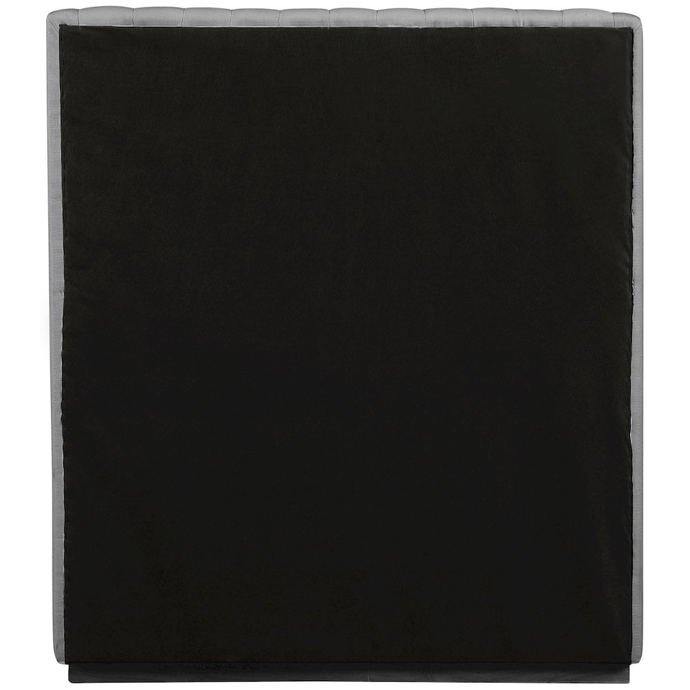 Logan Grey Linen Textured Fabric Twin Bed. Picture 4
